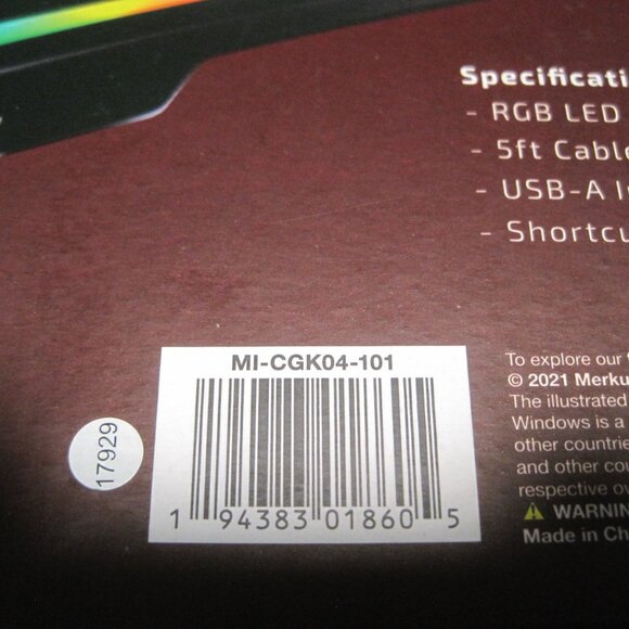 Tactical RGB LED Backlit Gaming USB Metal Keyboard by Evo Core for PC and Mac OS - Picture 5 of 5